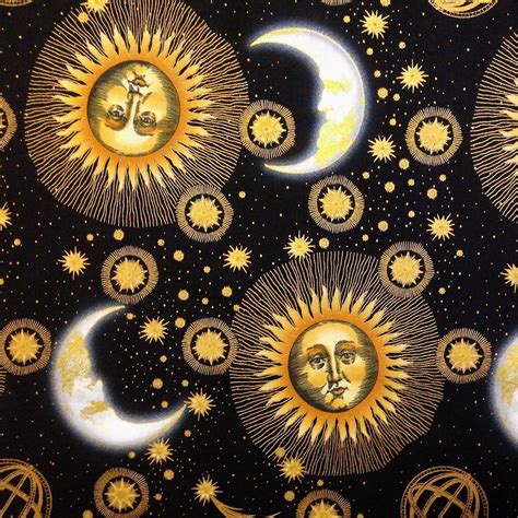 Sun Moon Stars Fabric 